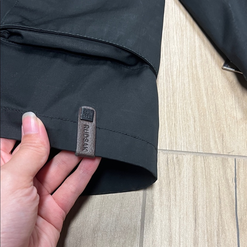 RUDSAK Black Military Jacket with Leather Details - Picture 2 of 10